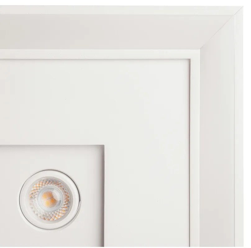 Embutido Bore Pro 62X62X09Cm 04Xar70 Led 49,2W Bivolt | Usina 19203/62 (BT - Branco Texturizado, 3000k)