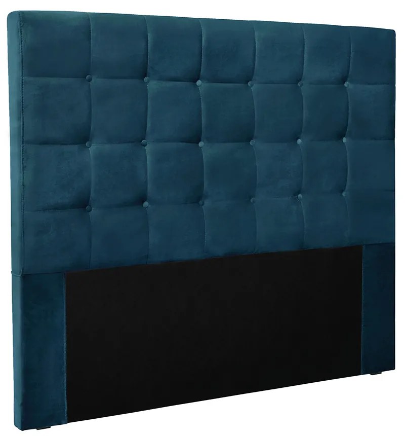 Cabeceira Cama Box Casal 140 cm Verona Veludo S04 - D'Rossi - Azul Marinho