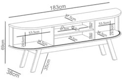 Painel para TV 75 Pol com Rack Bancada 208cm Luna Z10 Calacata/Off Whi