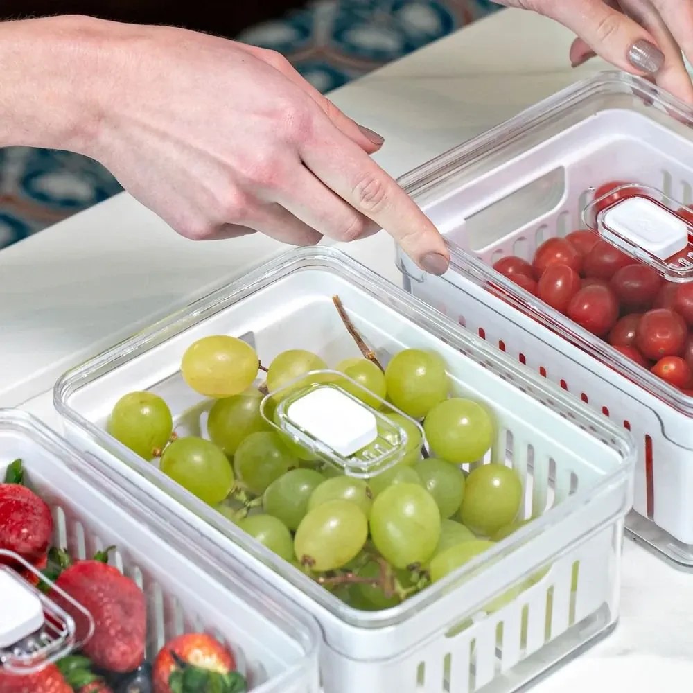 Organizador Clear Fresh Com Cesto 2,2 L