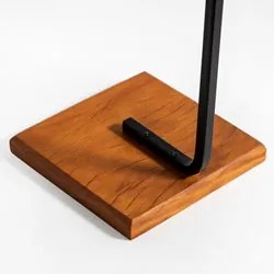 Lixeira e Porta Papel Higiênico com Base de Madeira Glam D09 Preto - M