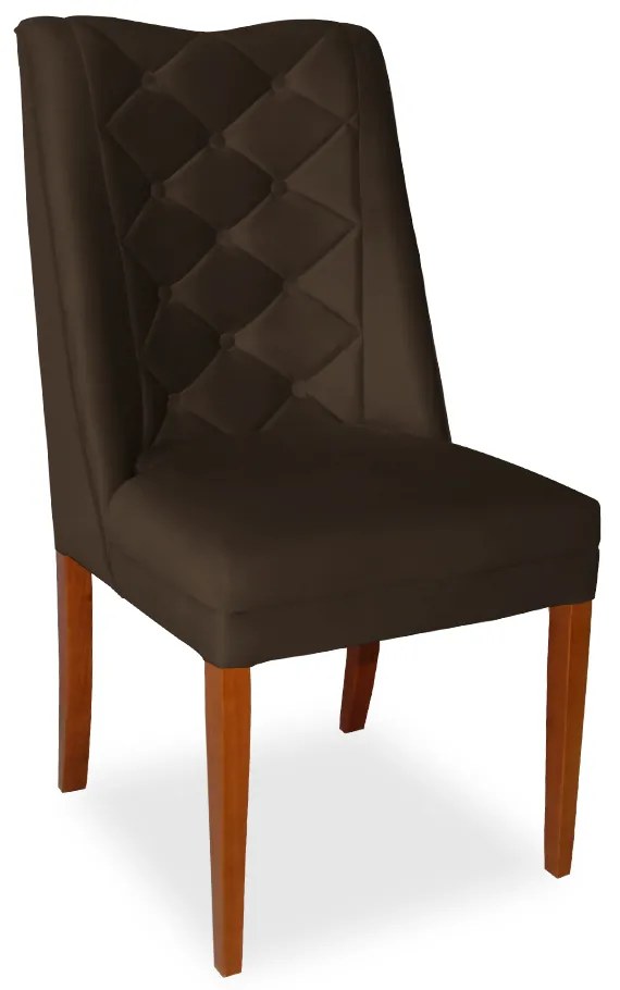 Kit 8 Cadeiras de Jantar Micheli Suede Marrom
