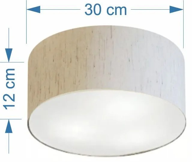 Plafon Cilíndrico Vivare Md-3010 Cúpula em Tecido 30x12cm - Bivolt