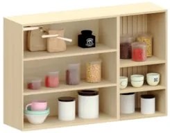 Armário de Cozinha 120cm 2 Portas Pierre Carvalho/Cinza L01 - Mpozenat