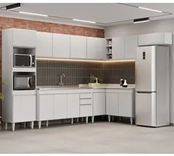 Armário de Cozinha Modulada de Canto 8 Peças CP09 Balcão com Pia Inox