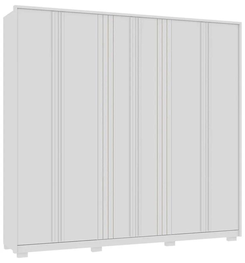 Roupeiro 6 Portas Mirabell MDP Branco G11 - Gran Belo