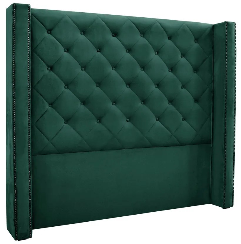 Cabeceira Cama Box Queen 160 cm Vicenza Veludo S04 - D'Rossi - Verde
