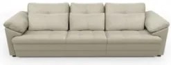 Sofá Retrátil 4 Lugares Para Sala 332cm Dijon Couro Creme S07 - Mpozen