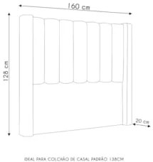 Cabeceira Casal Cama Box 140cm Claire Z04 Boucle Bege - Mpozenato