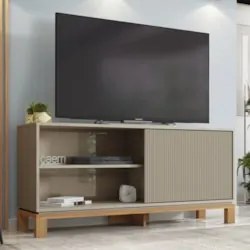 Rack Bancada Para TV 45 Pol 136cm Lucca Areia/Freijó C01 - Mpozenato
