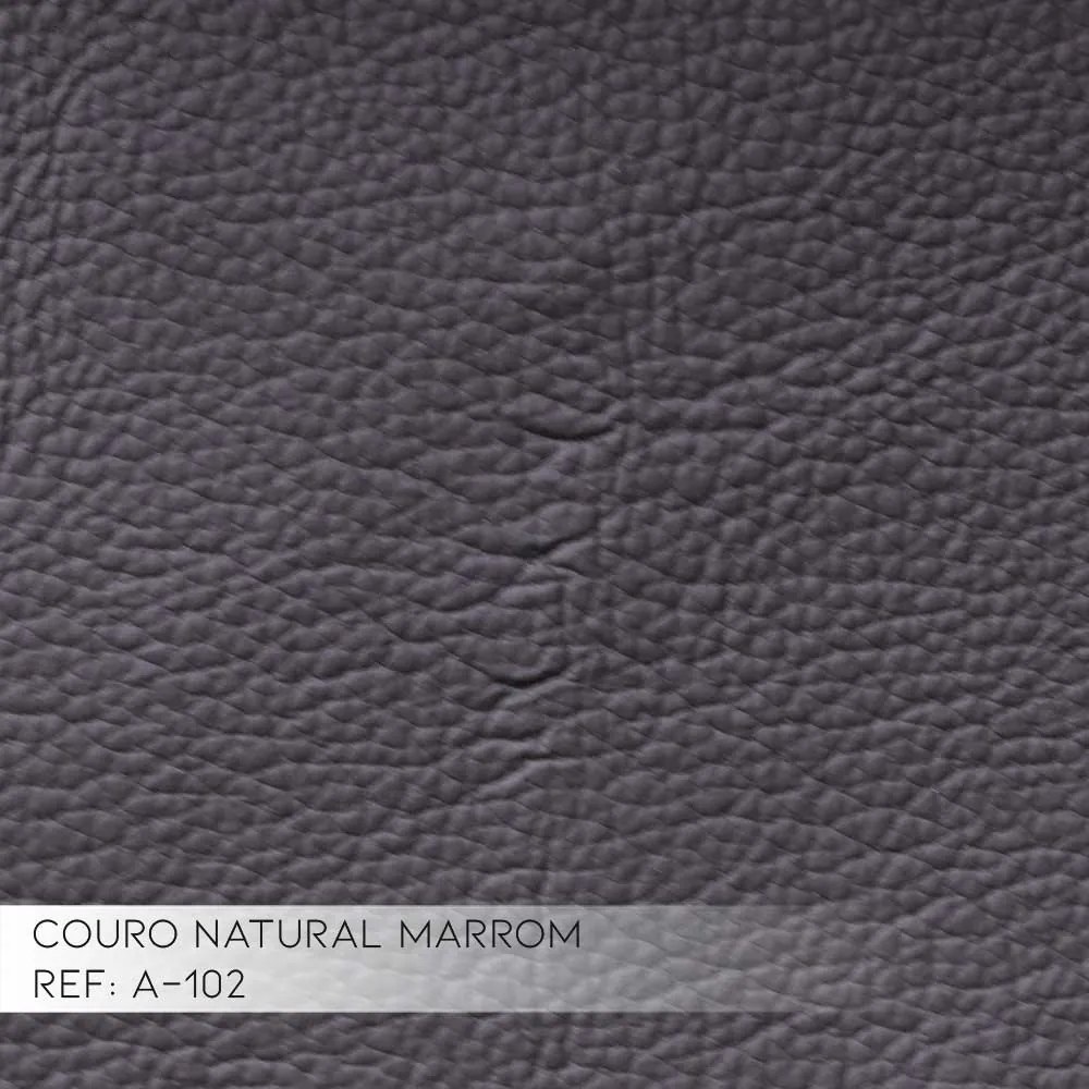 Sofá Retrátil 2 Lugares Bipartido Sala de Estar Piece 175cm Couro Marrom - Gran Belo