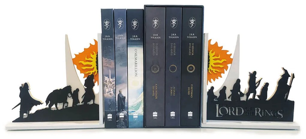 Aparador de Livros O Senhor dos Anéis Sociedade do Anel e Olho Sauron