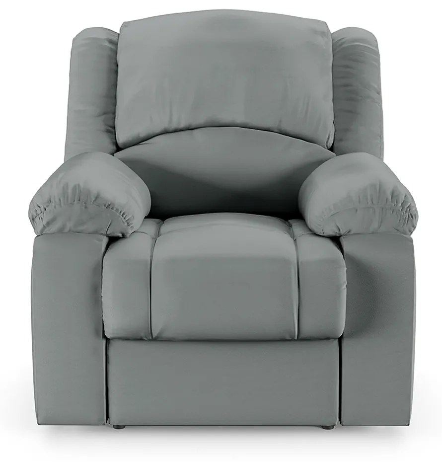 Poltrona do Papai Reclinável Sala de Cinema Madrid Power Touch Massagem USB PU Cinza  G23