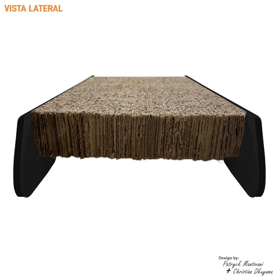 Arranhador de Gato Esteira de Chão B500 Preto - Sheep Estofados - Preto