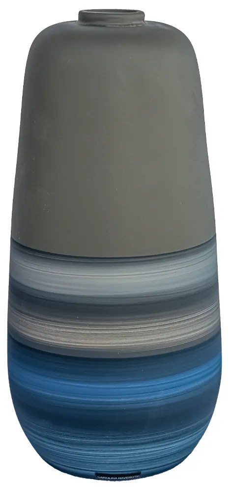 Vaso decorativo de cerâmica 10x17x10 - Lagunas Kleiner