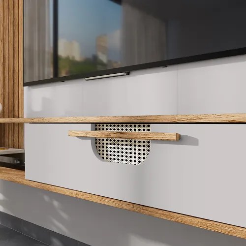 Painel Jeri Cinamomo/Off White - Bechara Móveis