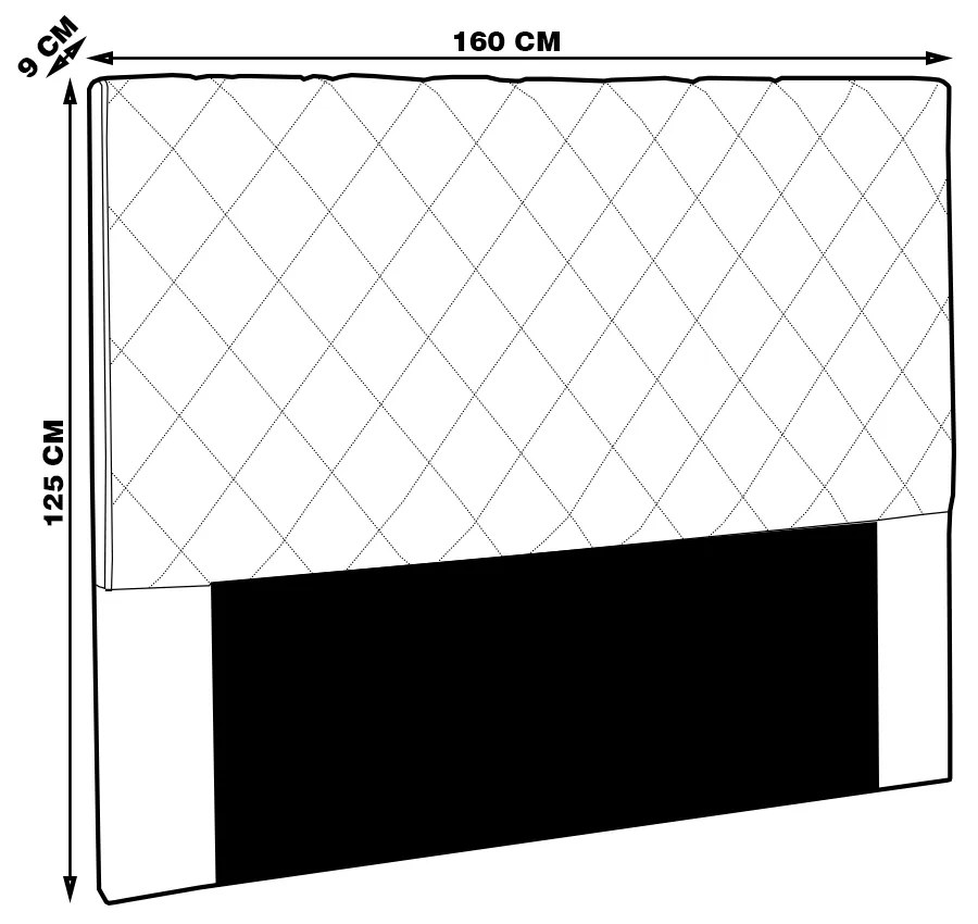 Cabeceira Decorativa Queen Size 1,60M Baelon Suede Caramelo G63 - Gran Belo