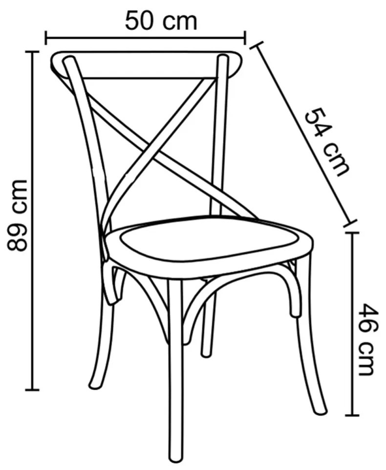 Kit 2 Cadeiras Decorativas Sala De Jantar Cozinha Danna Rattan Natural Bétula G56 - Gran Belo