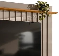 Painel para TV 75 Pol com Bancada Suspensa 207cm Emília M01 Fendi/Natu
