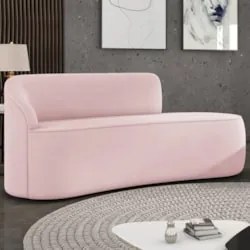 Sofá 3 Lugares Para Sala 180cm Orgânico Wendi Suede Rosa Bebê I01  - M