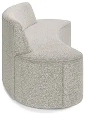 Sofá 5 Lugares para Sala de Estar Living 300cm Koane D06 Bouclê Creme