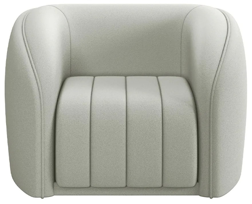 Poltrona Decorativa Sala de Estar Adam Veludo Cinza Claro G45 - Gran Belo