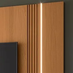 Painel Para TV 85 Pol Vivaz e Mesa de Centro Alane H01 Off White/Cinam