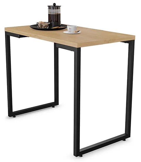 Mesa de Cozinha Industrial Porto Natural 120 cm com 04 Banquetas Manu Corino Branco - D'Rossi