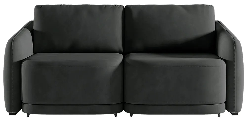 Sofá Cama Modulado Retrátil e Reclinável Decorativo Varsóvia 196cm Veludo Cinza Chumbo G33 - Gran Belo