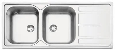 Cuba de Sobrepor Tramontina Marea 2C 34 Plus em Aço Inox Acetinado 116 x 50 cm