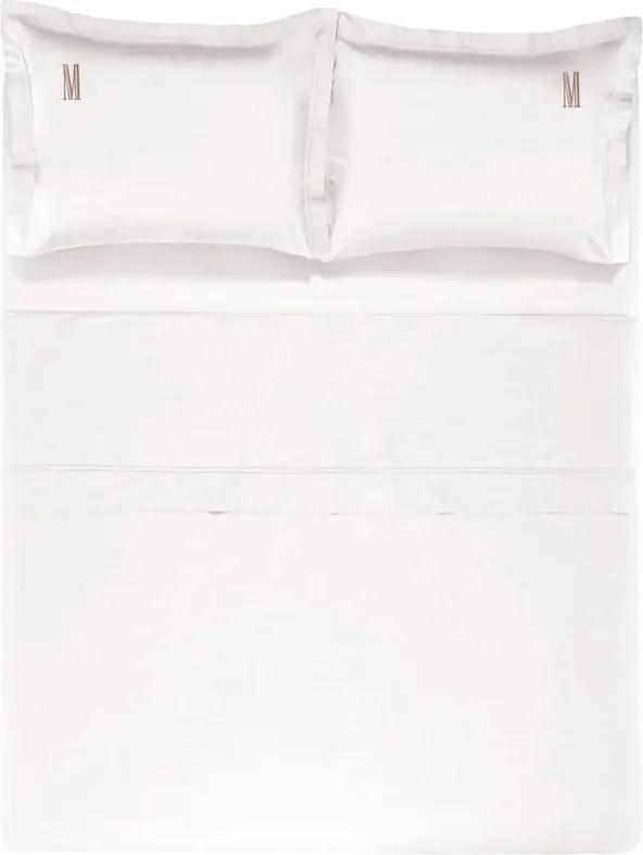 Jogo de Cama Trussardi 300 Fios Cetim 100% Algodão Egípcio Galieno - King - Branco  King - Branco