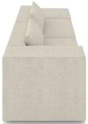 Sofá 5 Lugares 343cm Com Puff Direito Fay Linho Off White Z55 - Mpo