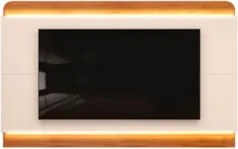 Painel Para TV Suspenso 75 Pol 219cm Com LED Collie D04 Off White/Frei