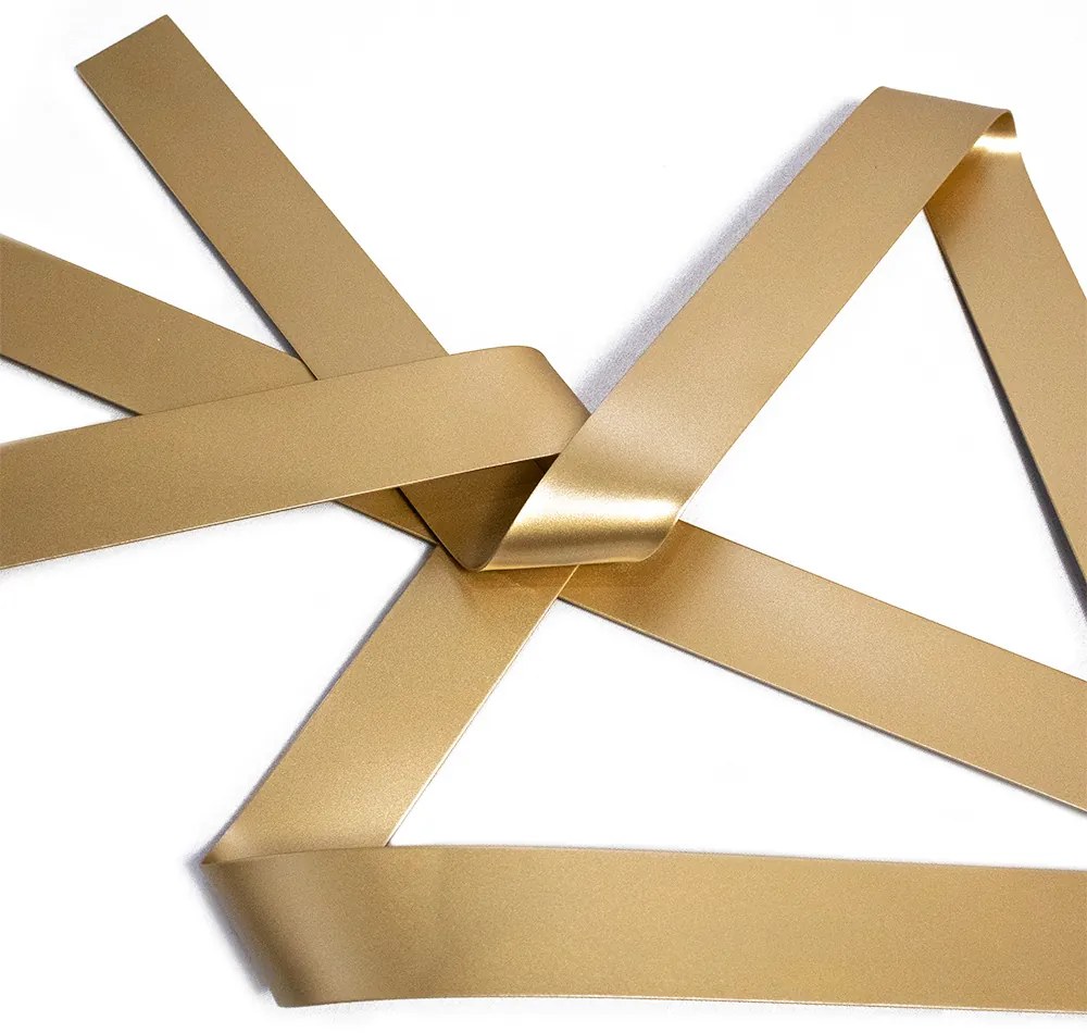 Escultura Decorativa Artesanal Vertical Dourado 1,20m - D'Rossi