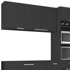 Armário de Cozinha CP02 Para Pia 120cm Pérola Z34 Preto - Mpozenat