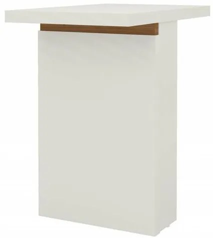 Canto de Mesa Escritorio Ipojuca cor Off White com Freijo 73 cm (ALT) - 56105 Sun House