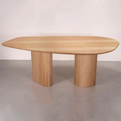 Mesa Jantar Opera Orgânica Tampo Base Carvalho 210cm - 78133 Sun House