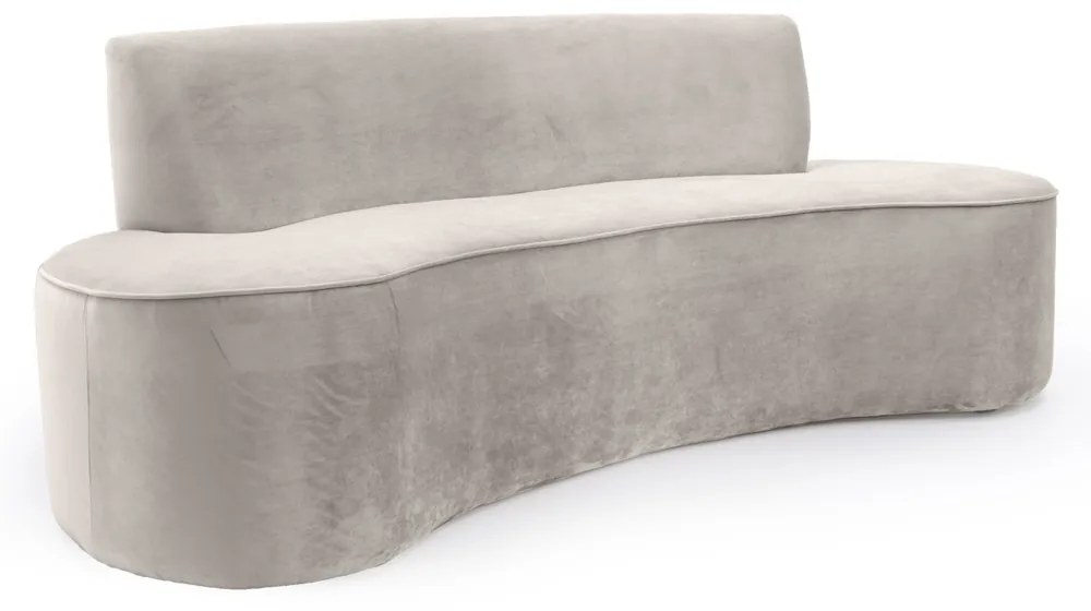 Sofá 4 Lugares Porto D07 230cm para Sala Living Veludo Creme - D'Rossi