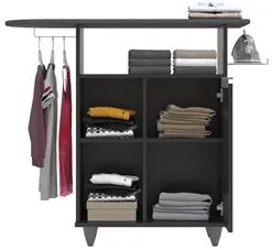Tábua de Passar Com Balcão 1 Porta Giovana Preto - Lumil