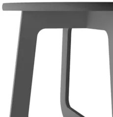 Mesa Centro Redonda 59cm Para Sala MDF Rexxar Grafite A09 - Mpozenato