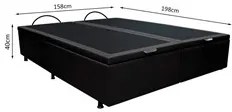 Base Box Baú para Cama Casal Queen 158x198cm Bipartido Liz S05 Sintéti