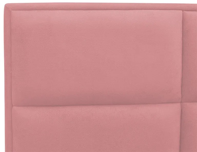 Cabeceira Painel Cama Box Solteiro 90cm Nina Suede Rosa - Sheep Estofados - Rosa