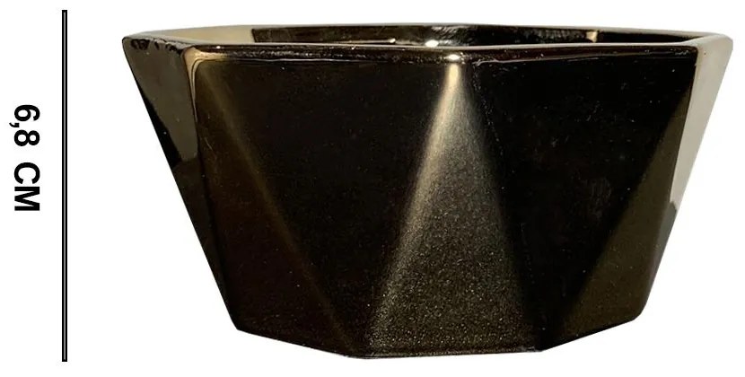 Vaso em Cerâmica Cobre 6,8cm - D'rossi