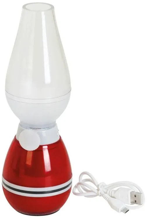 Luminária Led Recarregável Vermelha 1 Peça