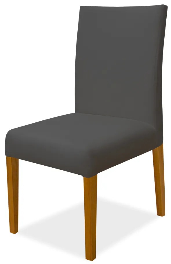 Kit 4 Cadeiras de Jantar Milan Veludo Cinza Grafite