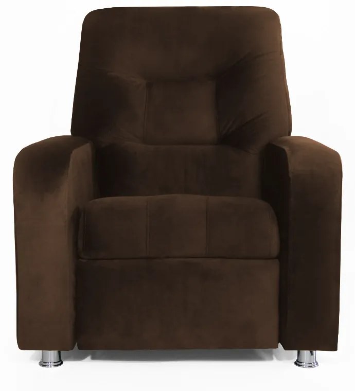 Poltrona Do Papai Reclinável Madri Suede Marrom