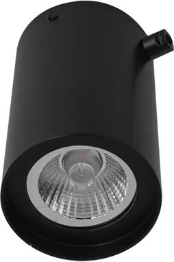 Plafon Sobrepor Gu10 7W Preto Fosco Com 1 Prensa Cabo