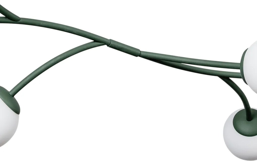 Pendente Zucca 65X142Cm 10Xg9 Cabo Aço Chumbador + Cabo Rayon / Globo... (BT - Branco Texturizado, FOSCO)