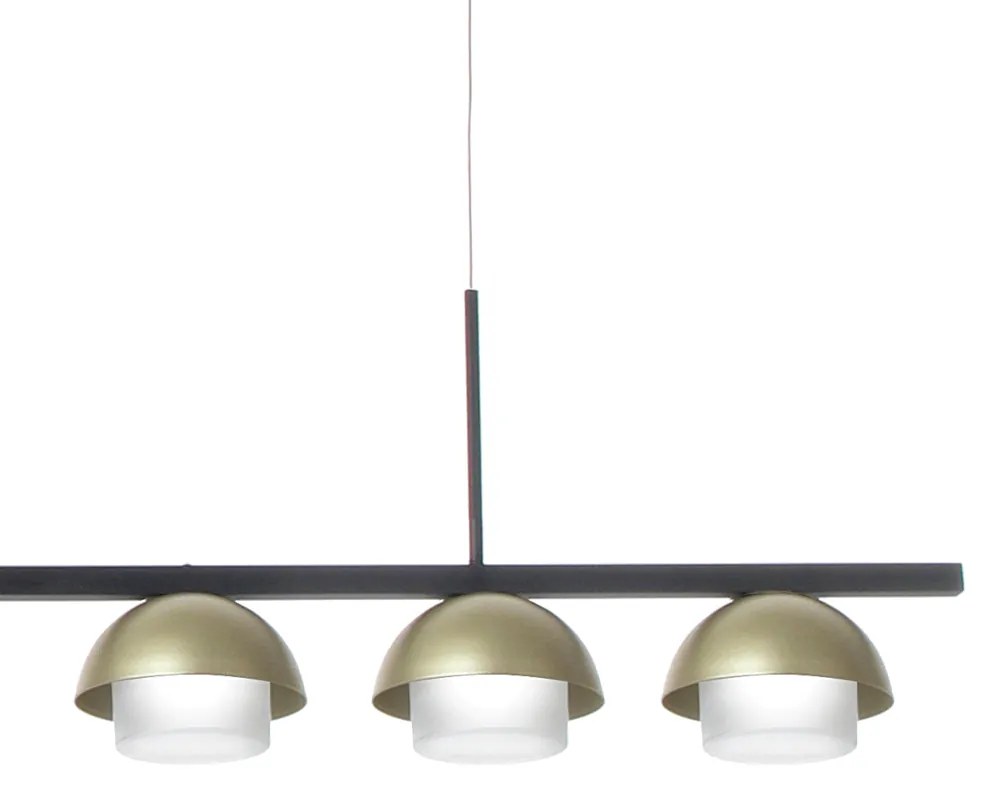 Pendente Bros Assimétrico 25X12X120Cm Metal Alumínio E Vidro 05Xg9 - O... (DOURADO FOSCO)