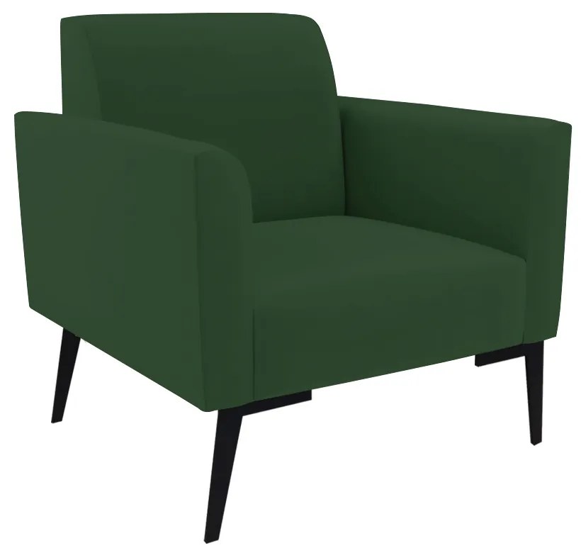 Sofá Namoradeira com 2 Poltronas Pés Villach Marisa Veludo D03 - DRossi - Verde